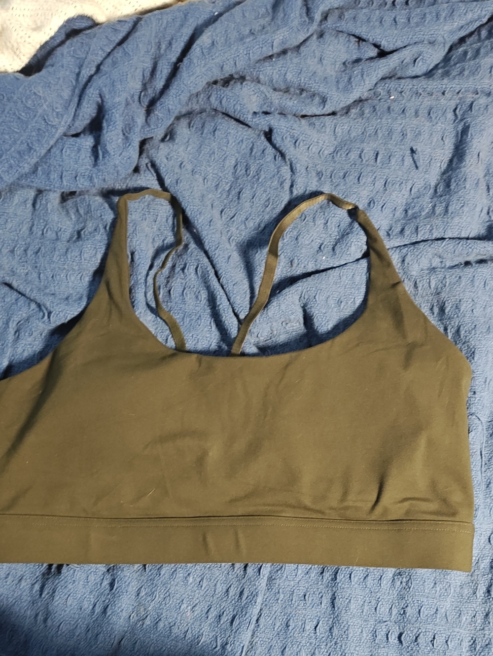 Seamless Olive Green Racerback Sports Bralette